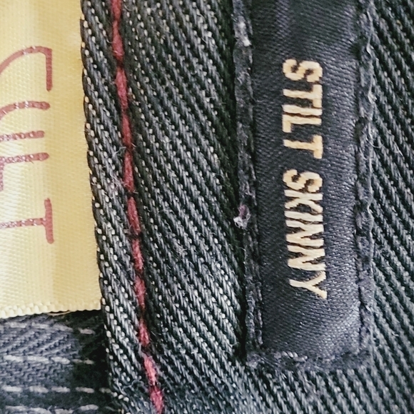 Cult of Individuality Mens Stilt Skinny Black Distressed Rip Denim Jeans 29x33 - Picture 3 of 11